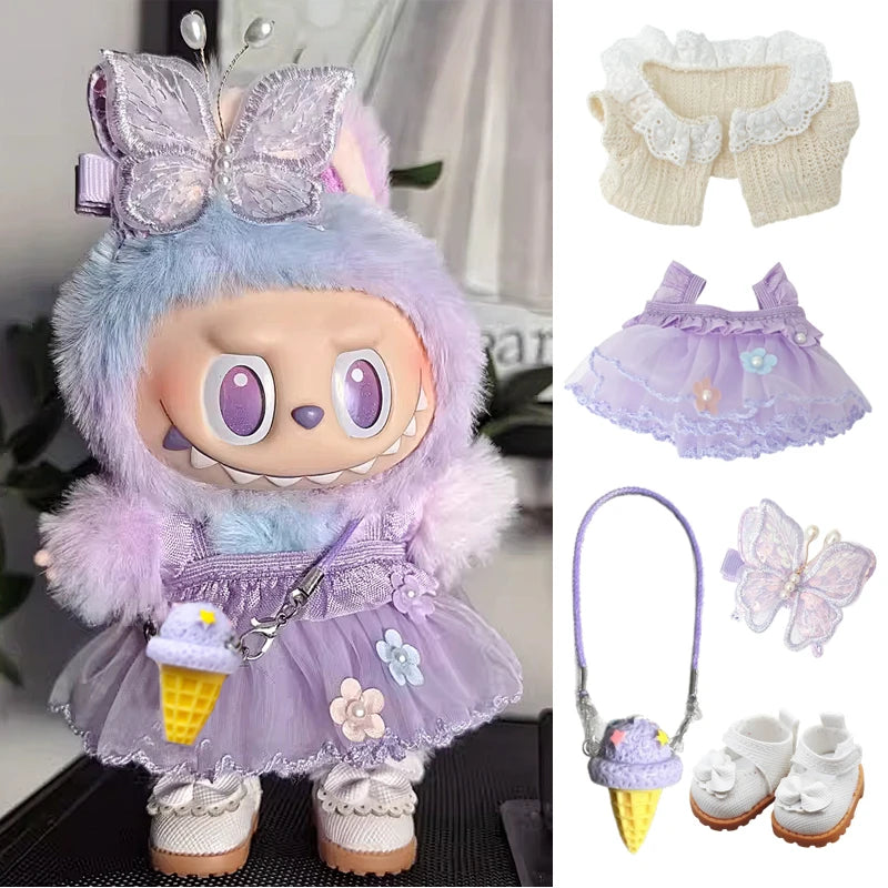 Labubu Purple Dress and Accessories
