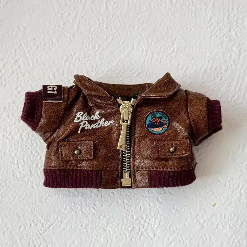 Brown Retro Flying Jacket For your Labubu